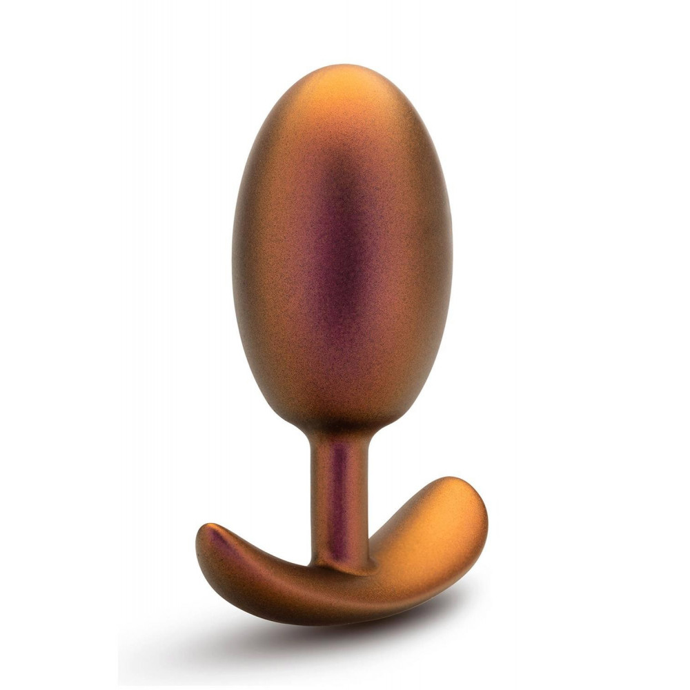 Секс игрушки - Анальная пробка со смещенным центром тяжести Anal Adventure Blush, силиконовая, розовое золото 3