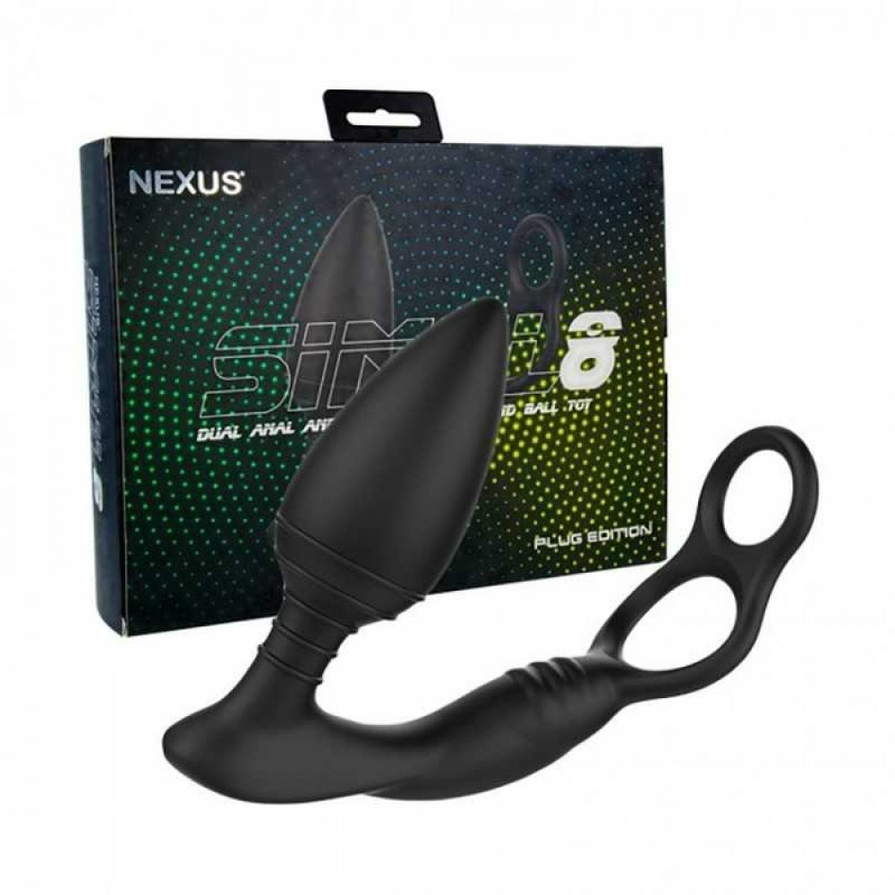 Секс игрушки - Анальная вибропробка Nexus SIMUL8 Plug Edition с двойным эрекционным кольцом 1