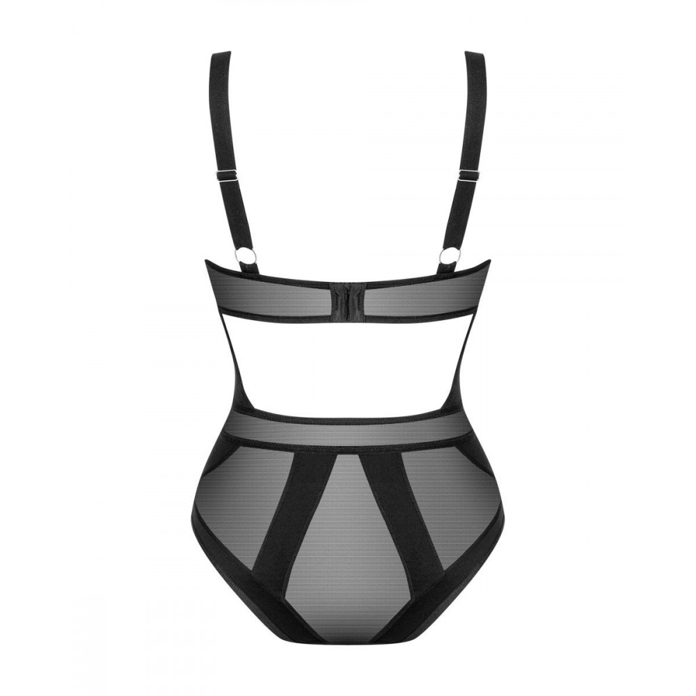 Разное - Боди с полупрозрачными вставками Chic Amoria Obsessive, черное, XS/S 3