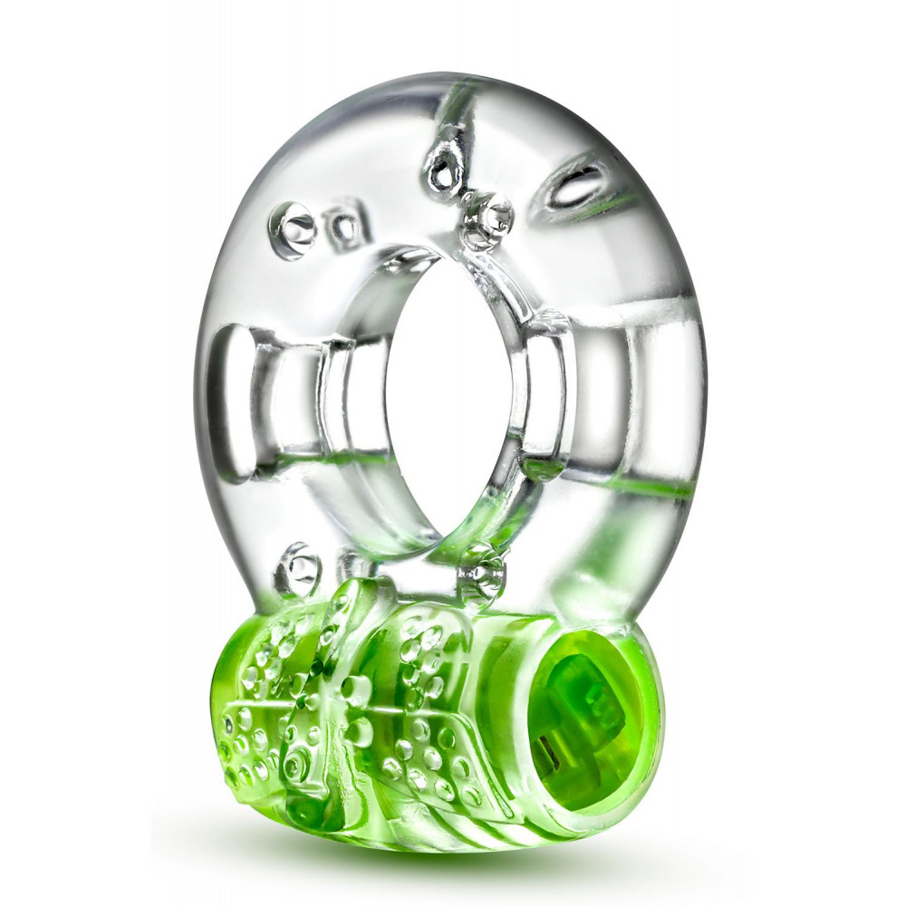 Эрекционные кольца и насадки - Эрекционное виброкольцо PLAY WITH ME AROUSER VIBRATING C-RING GREEN 1