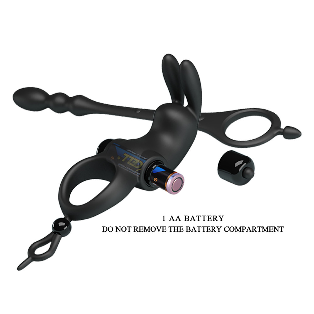 Різне - Ерекційне вібро кільце з анальним стимулятором Pretty Love - VIBRATION PENIS SLEEVE V, BI-210213 10