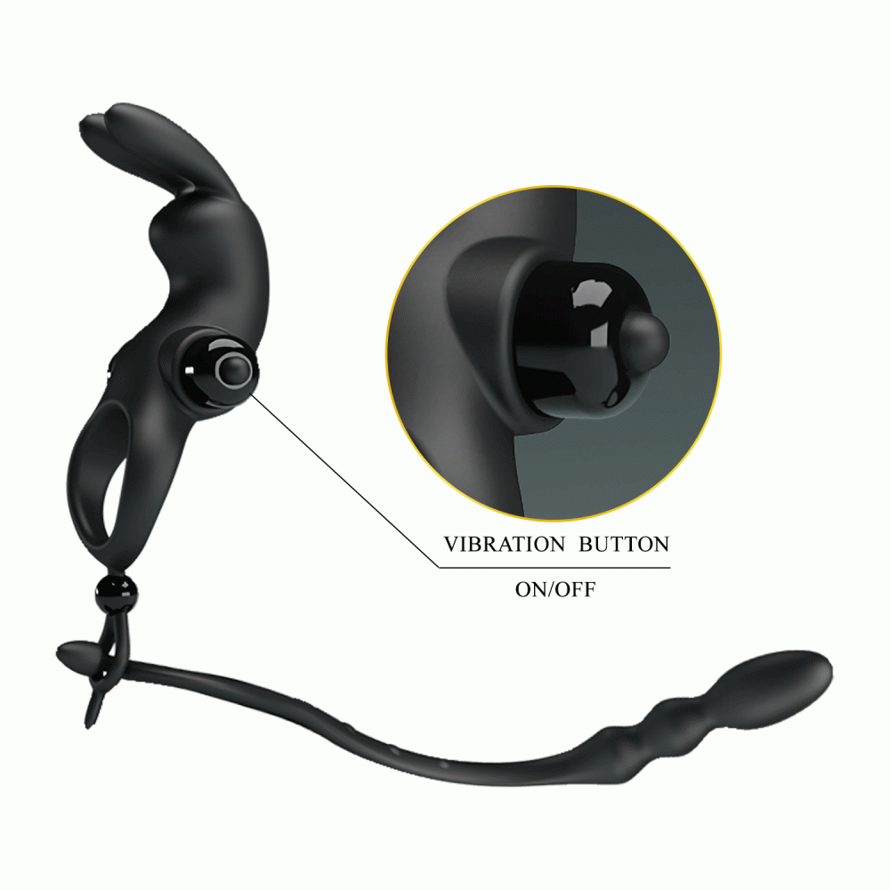 Різне - Ерекційне вібро кільце з анальним стимулятором Pretty Love - VIBRATION PENIS SLEEVE V, BI-210213 9