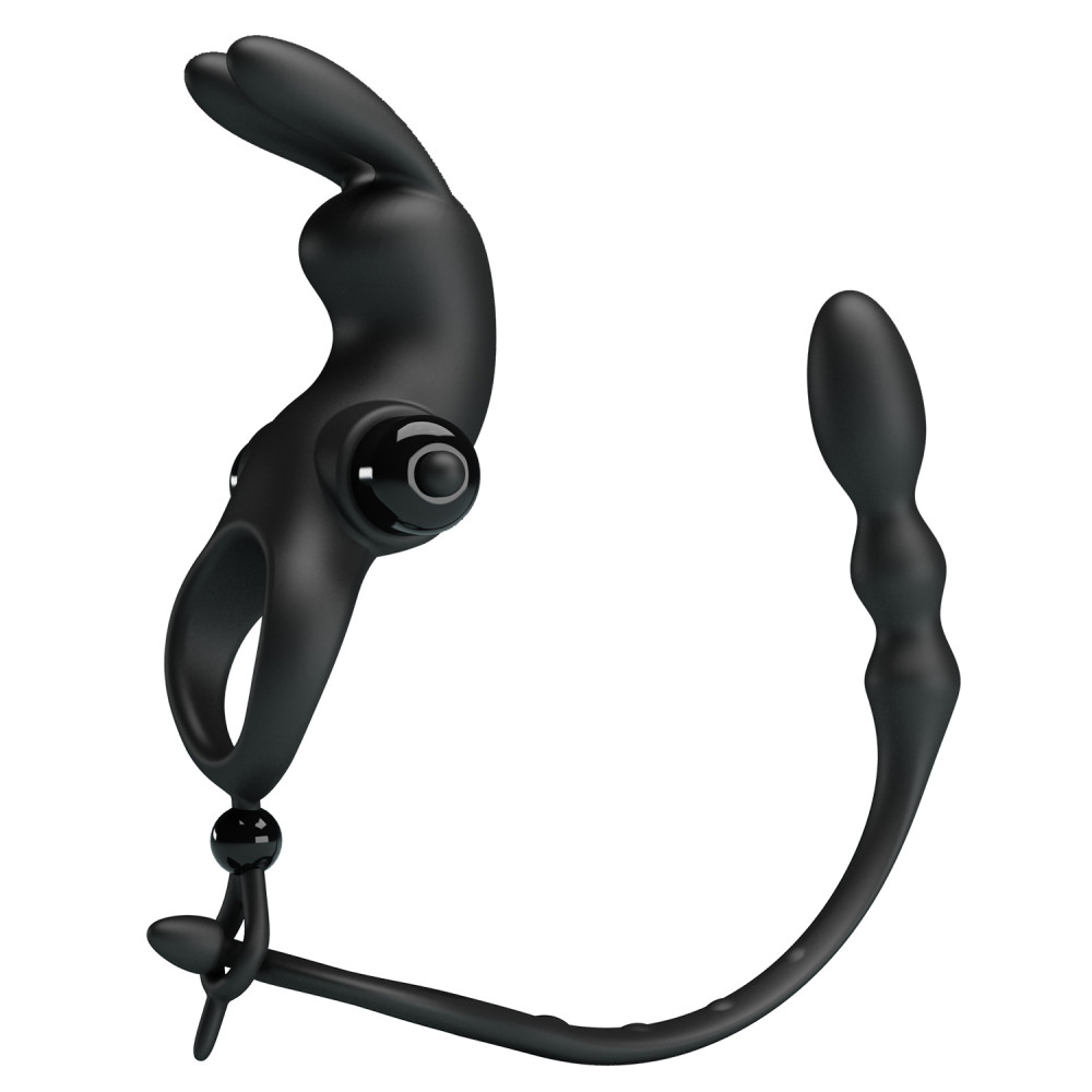 Різне - Ерекційне вібро кільце з анальним стимулятором Pretty Love - VIBRATION PENIS SLEEVE V, BI-210213 2