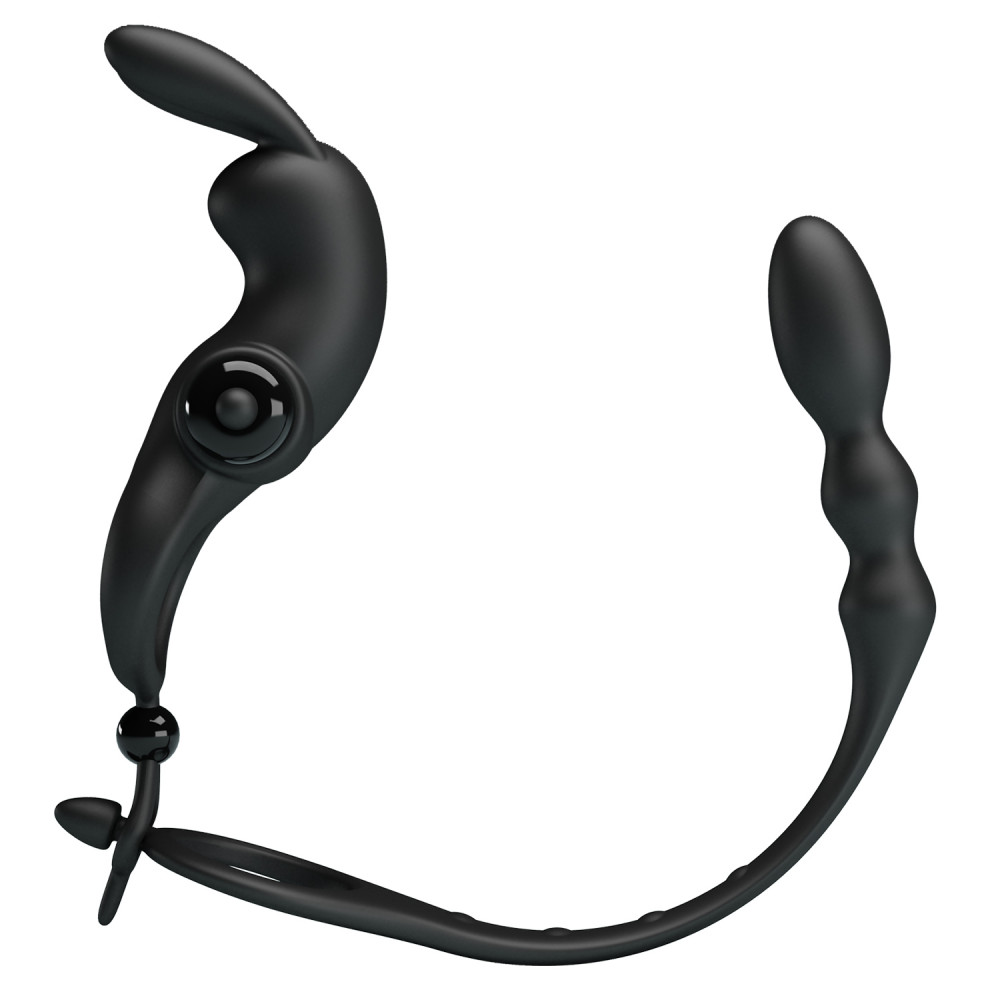 Різне - Ерекційне вібро кільце з анальним стимулятором Pretty Love - VIBRATION PENIS SLEEVE V, BI-210213 1