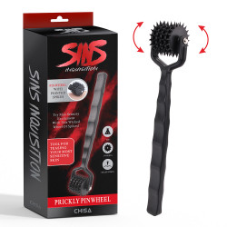 Колесо Вартенберга с 5 колесиками Chisa Sins Inquisitio Prickly Pinwheel, черное