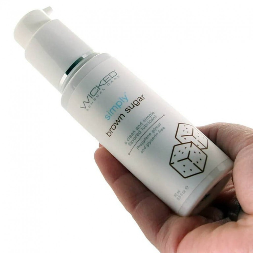 Разное - Лубрикант оральный Wicked Simply Brown Sugar на водной основе со вкусом коричневого сахара, 70 мл 2