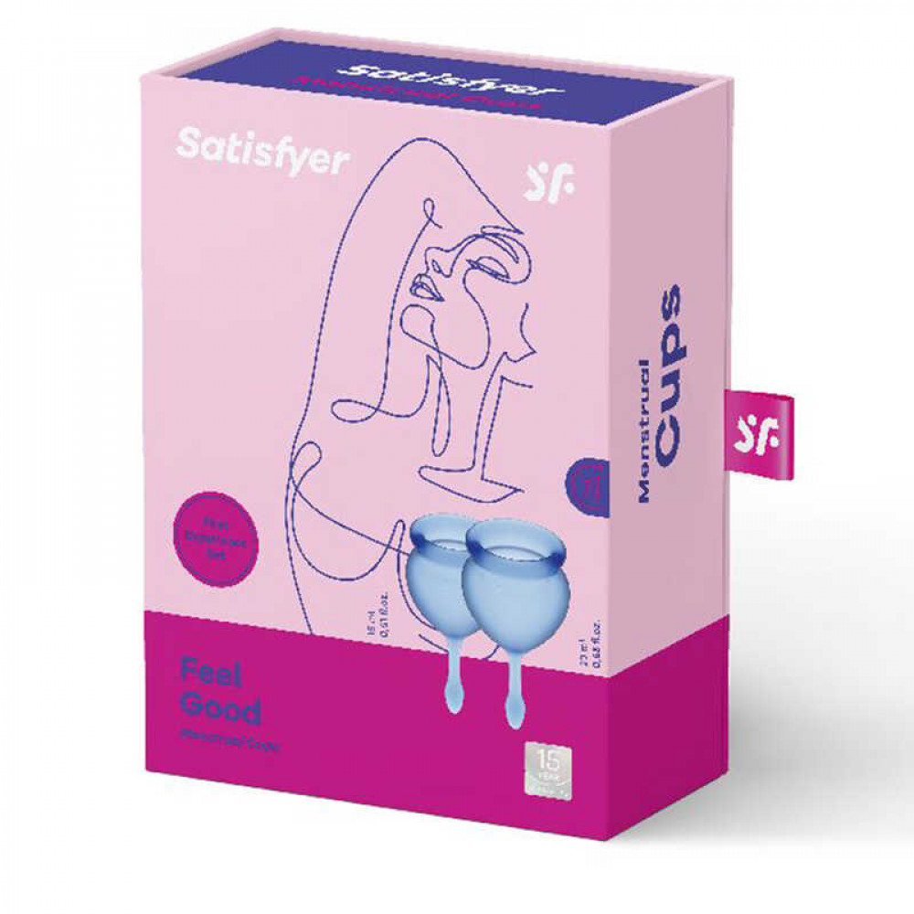 Товары для женского здоровья - Менструальные чаши Satisfyer Feel good Menstrual Cup (dark blue) 1