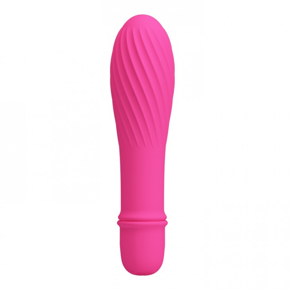 Різне - Міні-вібратор рельєфний Solomon Pretty Love рожевий, 12 х 2.9 см