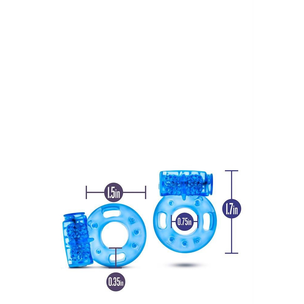 Разное - Набор вибро-эрекционных колец Stay Hard Blush 2 шт, голубые, 3.8 см 4