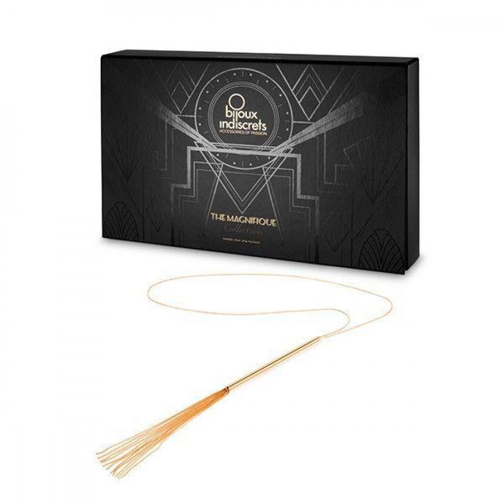 Різне - Намисто з довгим металевим ланцюжком Bijoux Indiscrets, золотисте 3