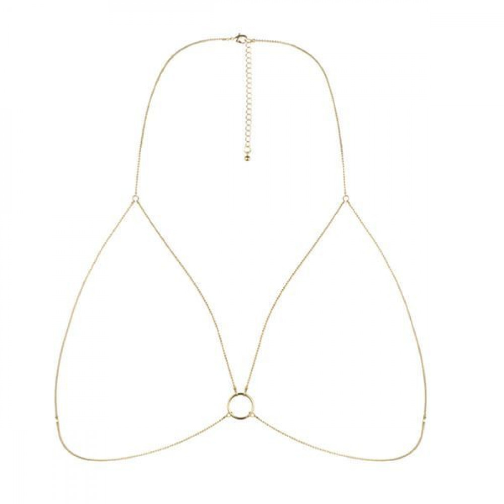 Интимные украшения - Цепочка портупея Bijoux Indiscrets Magnifique Bra Chain - Gold, украшение на тело 6