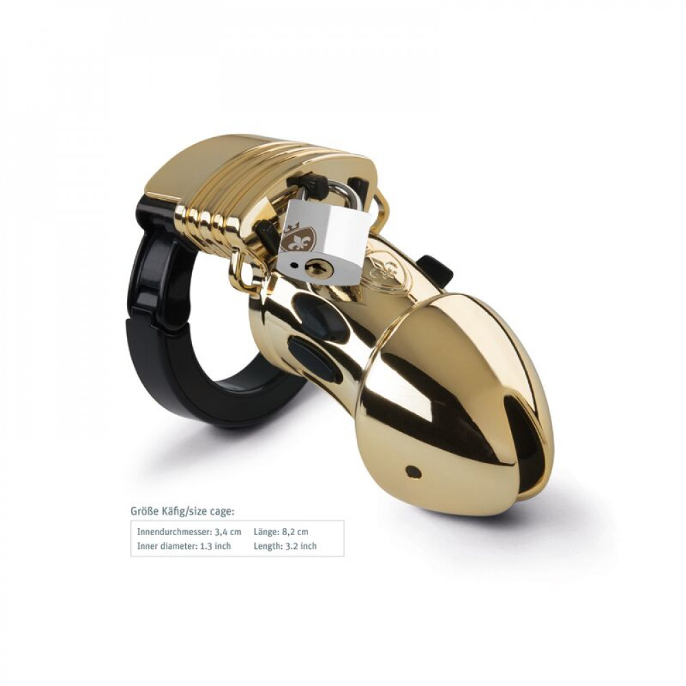 Різне - Клітка для члена з електростимуляцією Mystim Pubic Enemy No 1 - Gold Edition 2