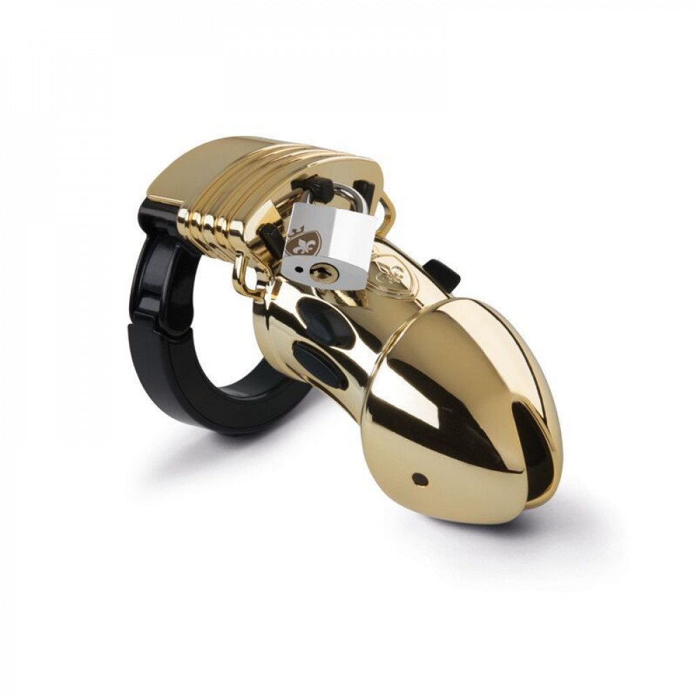 Різне - Клітка для члена з електростимуляцією Mystim Pubic Enemy No 1 - Gold Edition