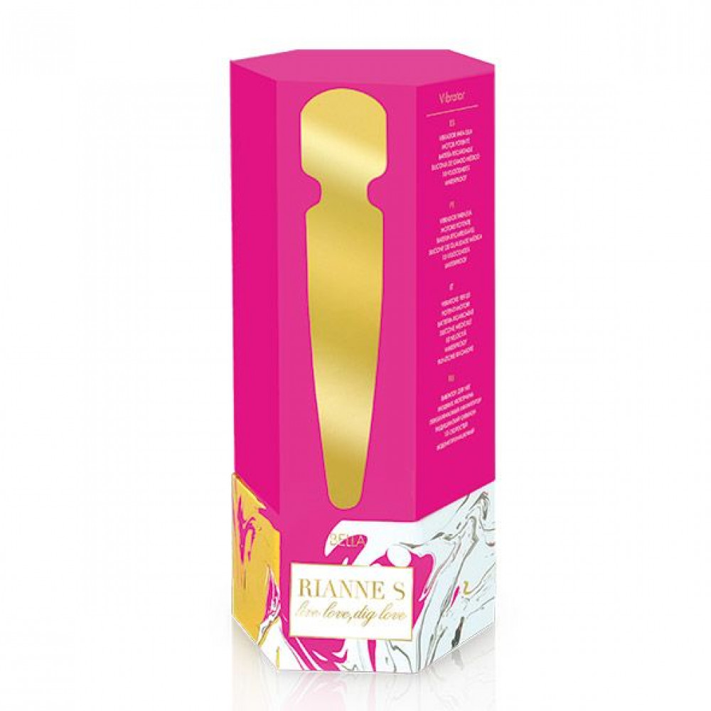 Вибромассажеры - Вибромассажер Rianne S: Bella Mini Wand Rose, 10 режимов, медицинский силикон, подарочная упаковка 6