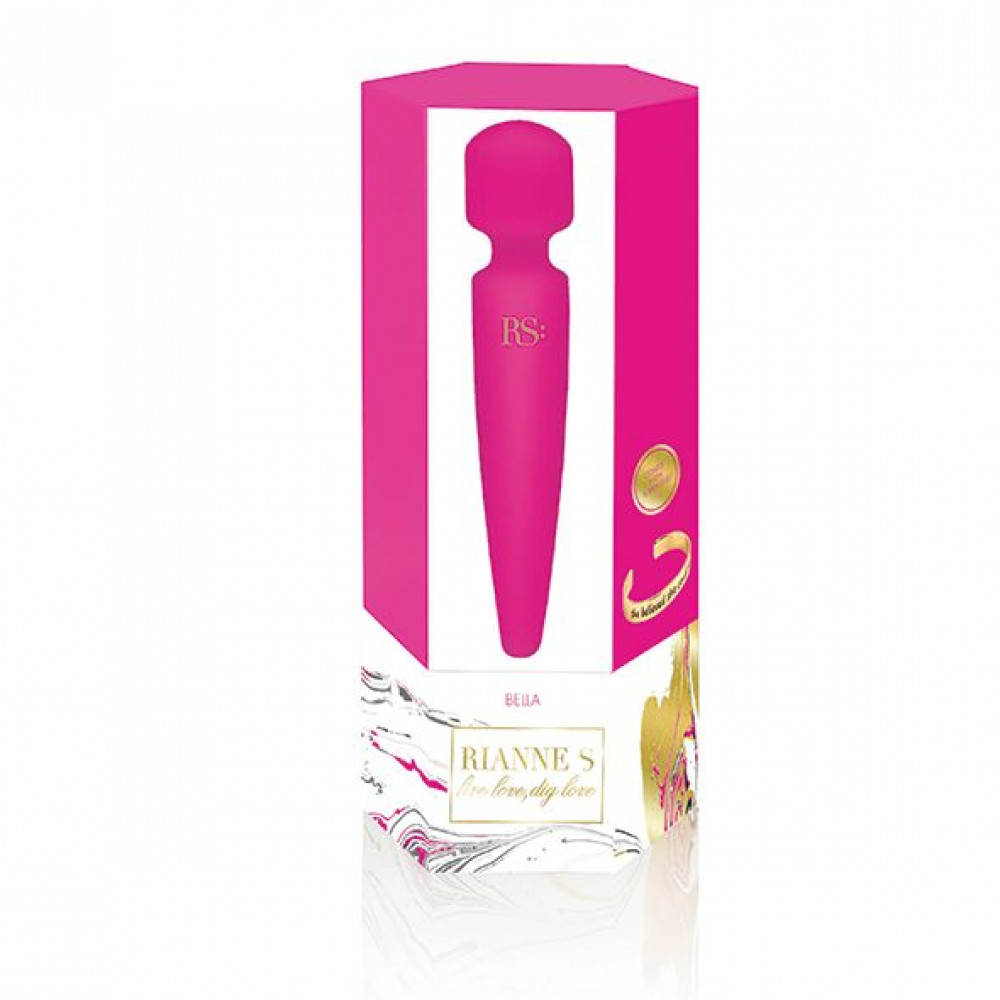 Вибромассажеры - Вибромассажер Rianne S: Bella Mini Wand Rose, 10 режимов, медицинский силикон, подарочная упаковка 3
