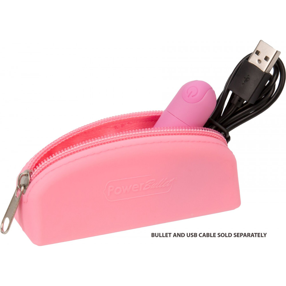  - Сумка для хранения секс-игрушек PowerBullet - Silicone Storage Zippered Bag Pink 1