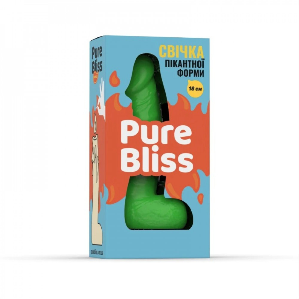 Різне - Свічка пікантної форми Pure Bliss BIG Green зелена, 18 см 6
