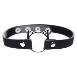 Чокер Master Series Kinky Kitty Ring Slim Choker - Black