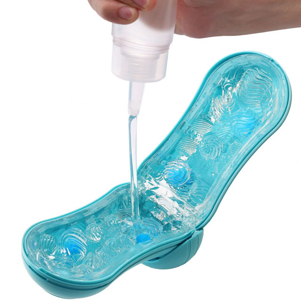 Мастурбаторы без вибрации - Мастурбатор Tenga Flip Orb — Ocean Blue, с изменяемым сжатием, со стимулирующими шариками внутри 4