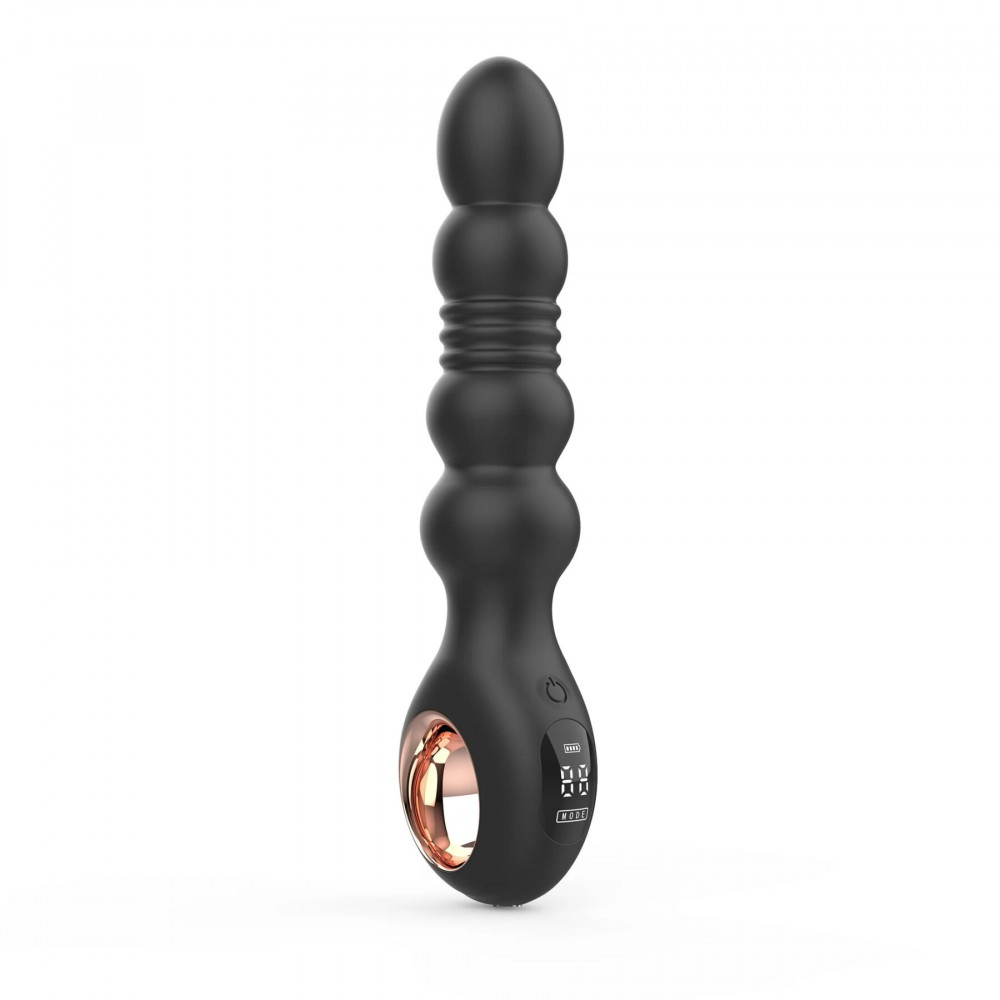 Анальные игрушки с вибрацией - Анальный вибратор с пульсацией Loviss Thor Thrusting Anal Plug, 2 мотора 3
