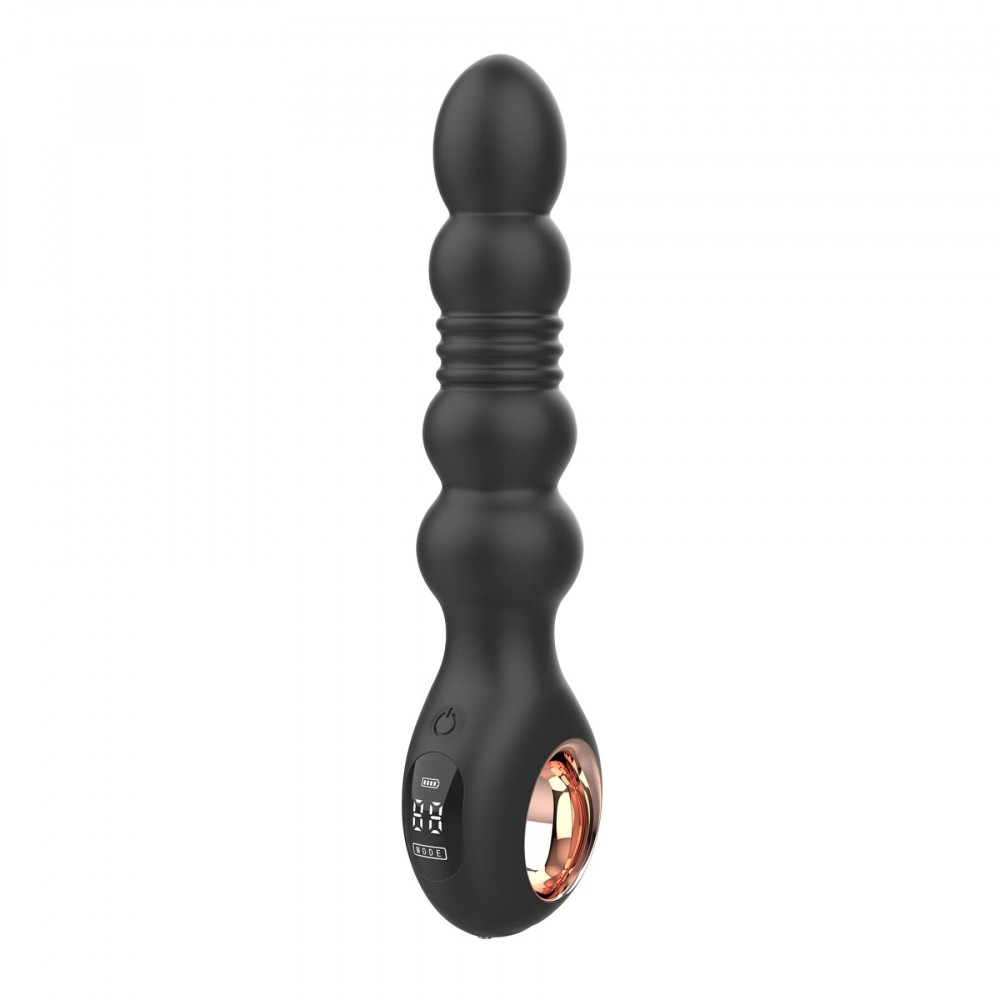 Анальные игрушки с вибрацией - Анальный вибратор с пульсацией Loviss Thor Thrusting Anal Plug, 2 мотора 4