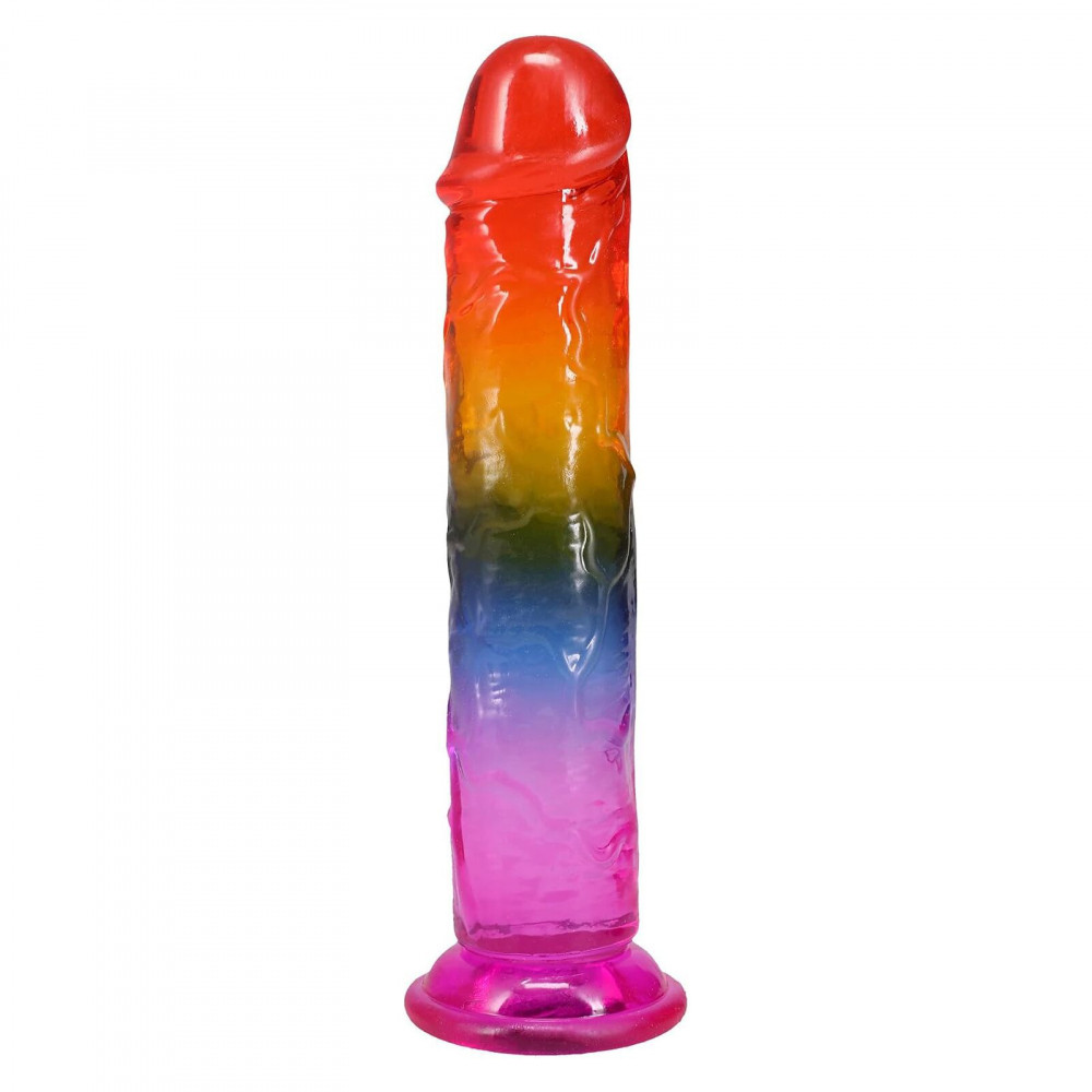 Фалоімітатор - Дилдо Doc Johnson Crystal Jellies - 7.5 Inch Dong - Rainbow 2
