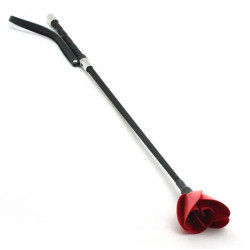Стек Liebe Seele Flower Rhythm - Black and Red Leather Flowers Riding Crop