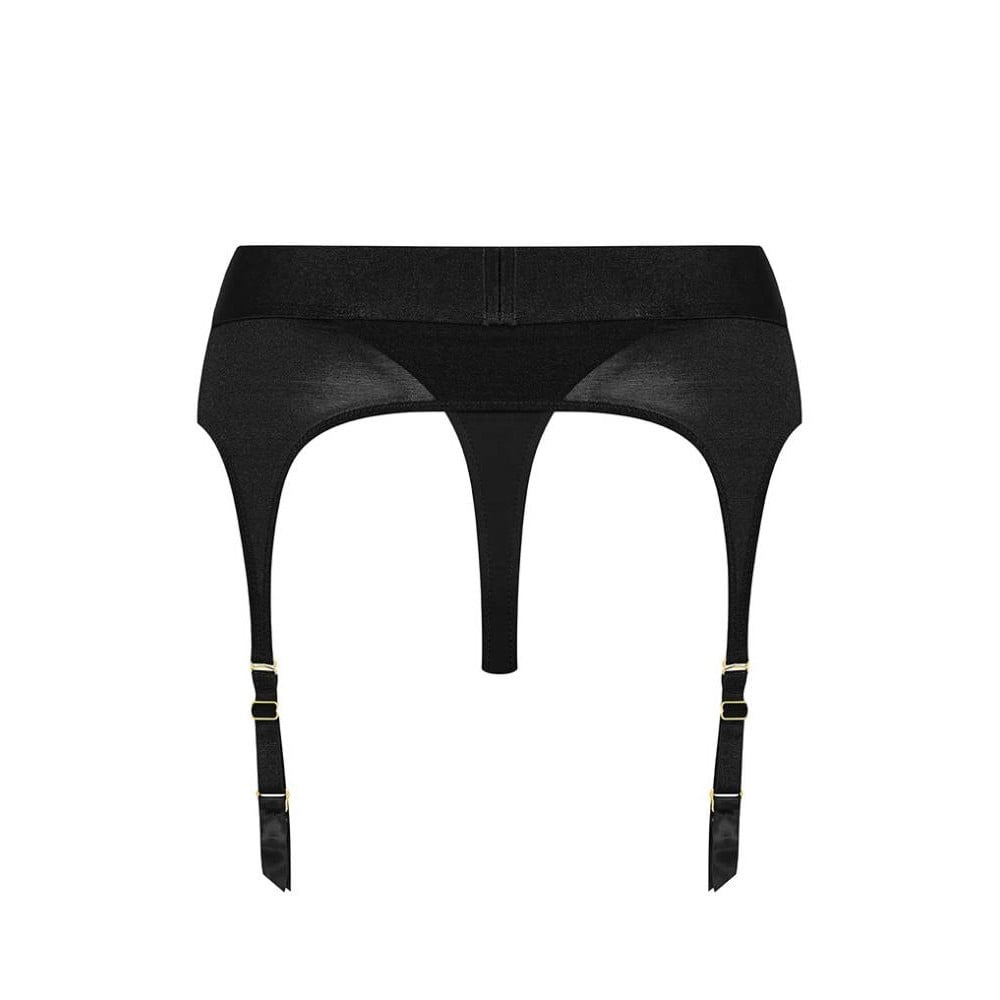 Разное - Трусы для страпона Strap-On-Me с подвязками для чулок, черные, XL 5