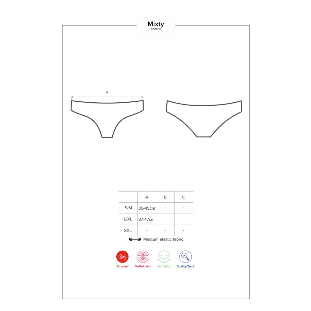 Разное - Трусики Obsessive Mixty Panties Black L/XL 4