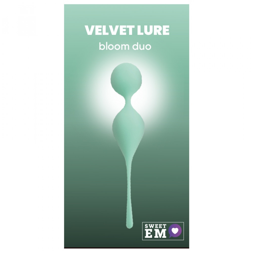 Вагинальные шарики и тренажеры - Вагинальные шарики Sweet Em на мягком соединении, бирюзовые,17 х 3.3 см