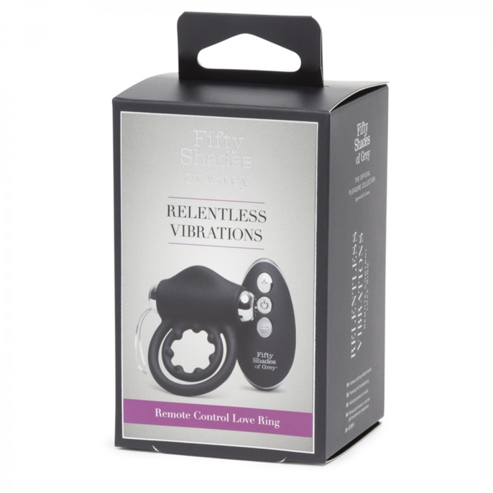 Эрекционные кольца и насадки на член - Эрекционное кольцо с пультом Коллекция: Relentless Vibrations 2019 Fifty Shades of Grey, UK 1