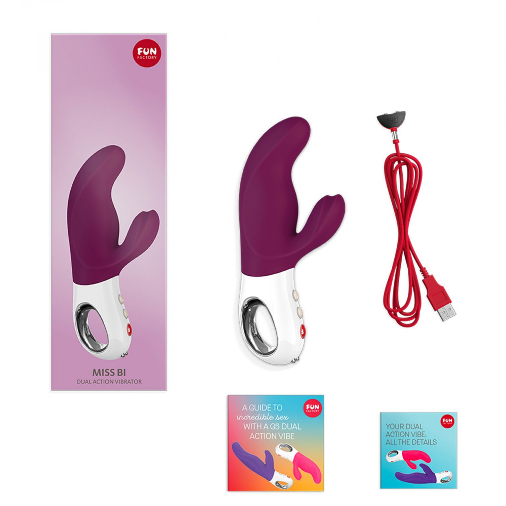 Секс игрушки - Вибратор-кролик Fun Factory MISS BI grape/white (мятая упаковка!!!) 6