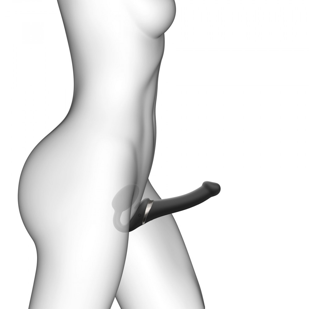Секс игрушки - Безремневой вибрострапон с вакуумной стимуляцией Strap-On-Me MULTI ORGASM Black XL (мятая упаковка!!!) 4