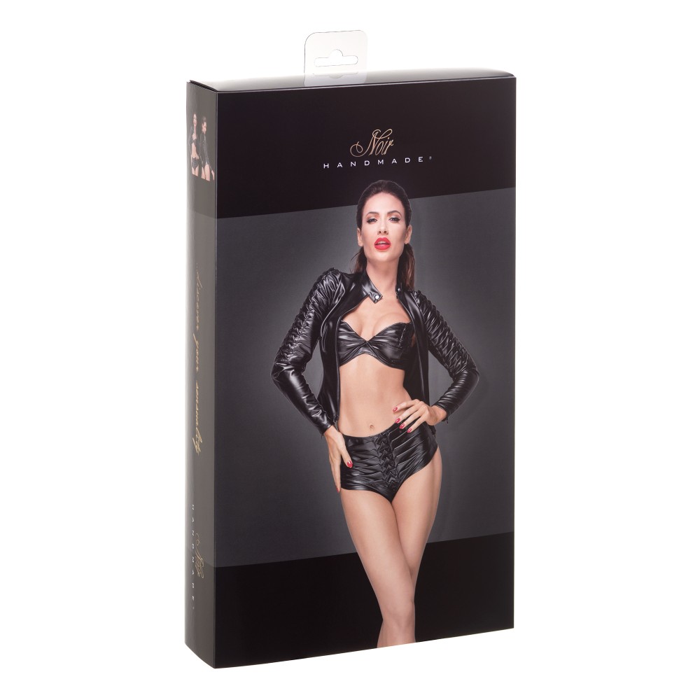 - Піджак з декоративними складками F175 Noir Handmade XL 2