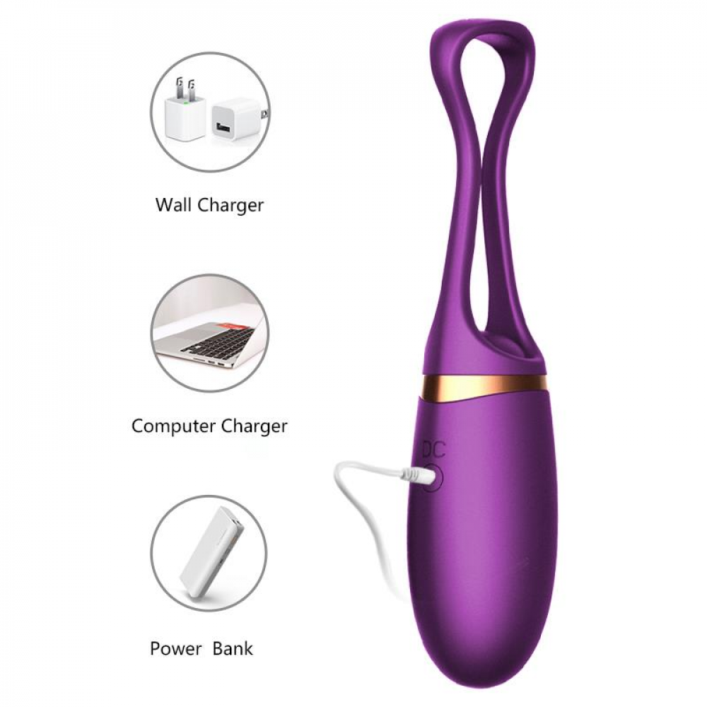 Вибратор - Виброяйцо с пультом ДУ - Vibrating Silicone Love EGG USB, BS6300002 5