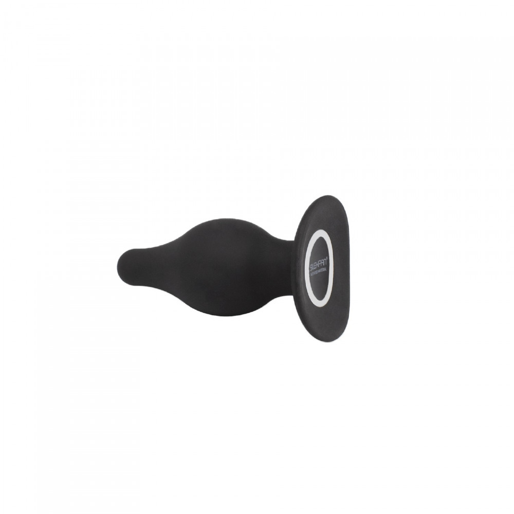 Анальные игрушки без вибрации - Анальная пробка двойной плотности SILEXD Thermo Reactive черная, Medium 3