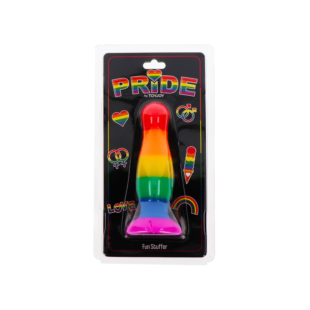 Анальные игрушки без вибрации - Анальная пробка TOY JOY Fun Stuffer, L, разноцветная, 12.5 х 3.3 см 1