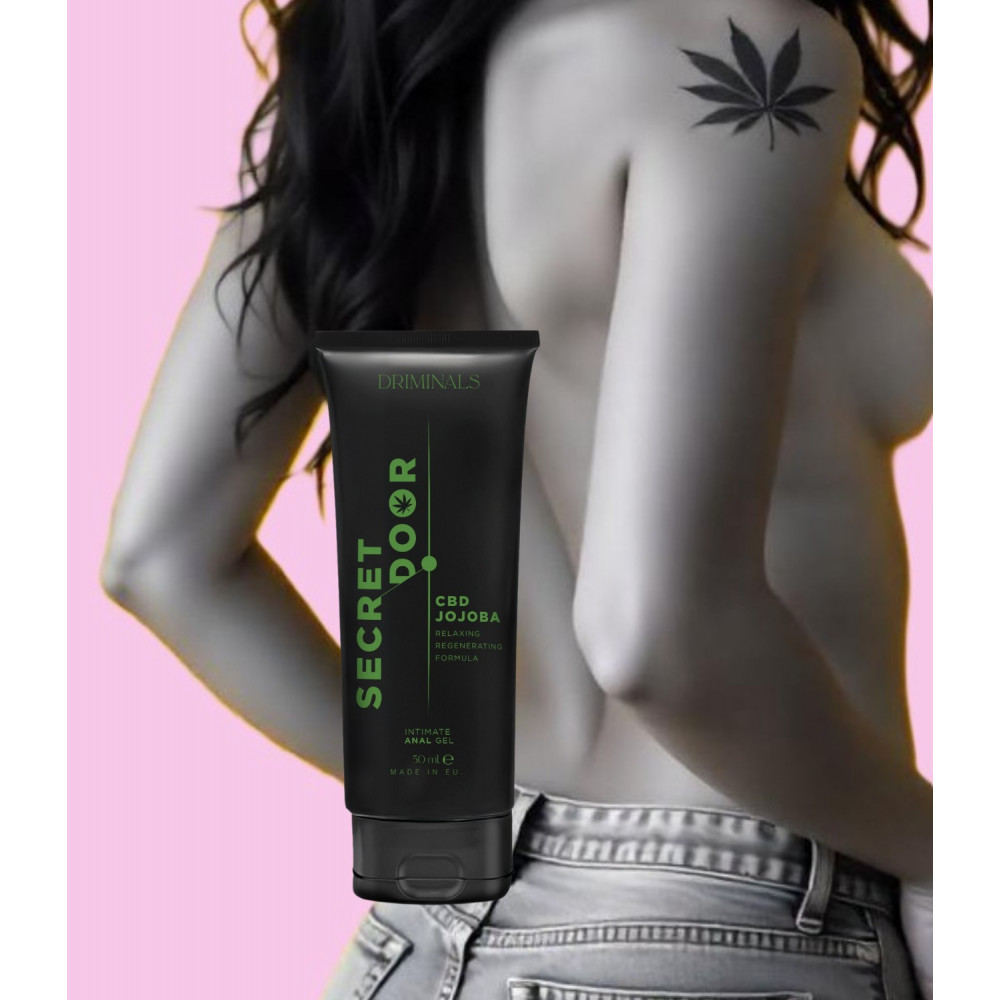 Анальные смазки - Анальный лубрикант Driminals Secret Door CBD & JOJOBA на водной основе, 50 мл 1