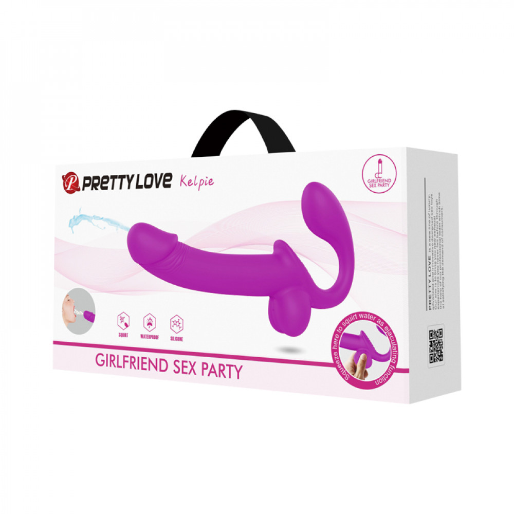 Страпони - Безремневий страпон Pretty Love Kelpie з імітацією сім'явипорскування, 25 х 3.9 см 5