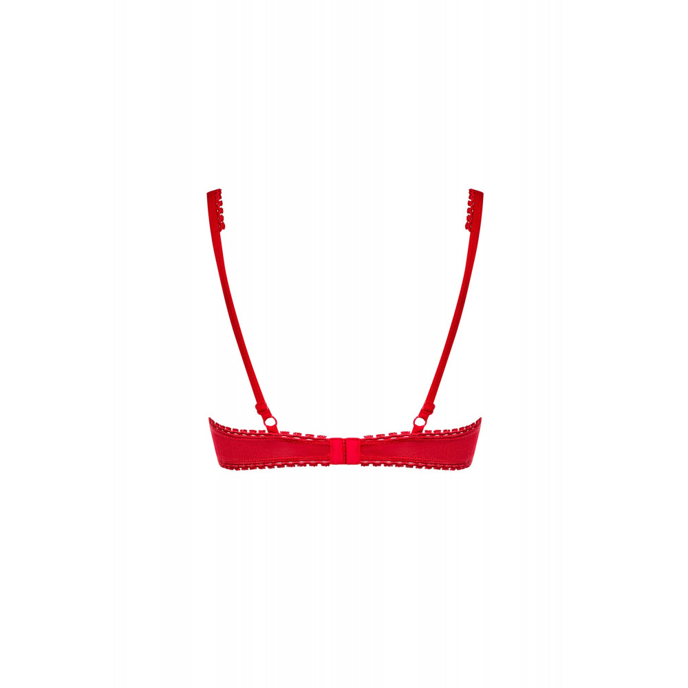 Разное - Бюстгальтер с открытыми чашечками Obsessive Lovica, красный, S/M 3