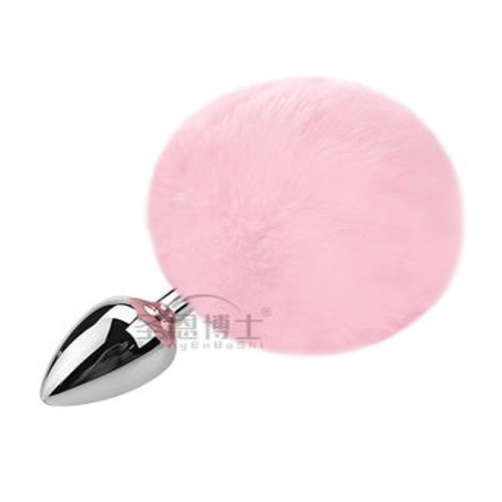 Анальные игрушки без вибрации - Анальная пробка с хвостом SKN-Z30 Pink ( размер XS )