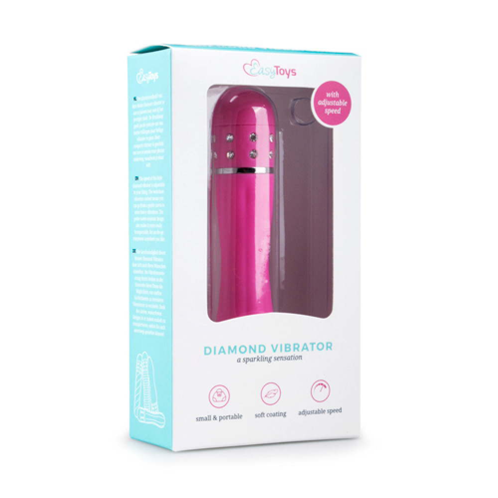 Секс игрушки - Вибратор Love Diamond Vibrator розовый, 11 см 1