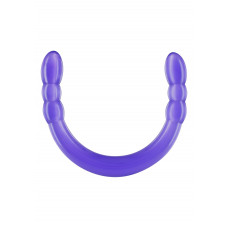 Фаллоимитатор двойной, нереалистичный TOY JOY фиолетовый, 45 х 3 см