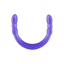 Фаллоимитатор двойной, нереалистичный TOY JOY фиолетовый, 45 х 3 см