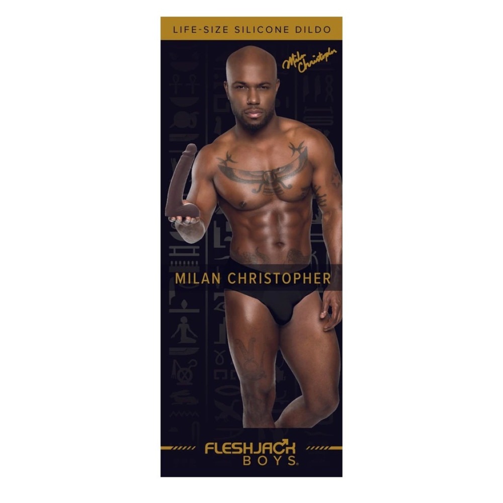 Секс игрушки - Фаллоимитатор реалистичный Fleshlight Fleshjack Boys Milan Christopher, коричневый, 23 см 10