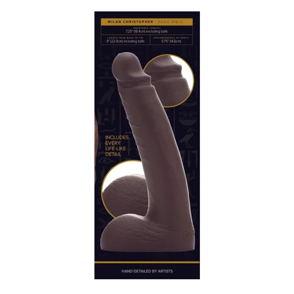 Секс игрушки - Фаллоимитатор реалистичный Fleshlight Fleshjack Boys Milan Christopher, коричневый, 23 см 9