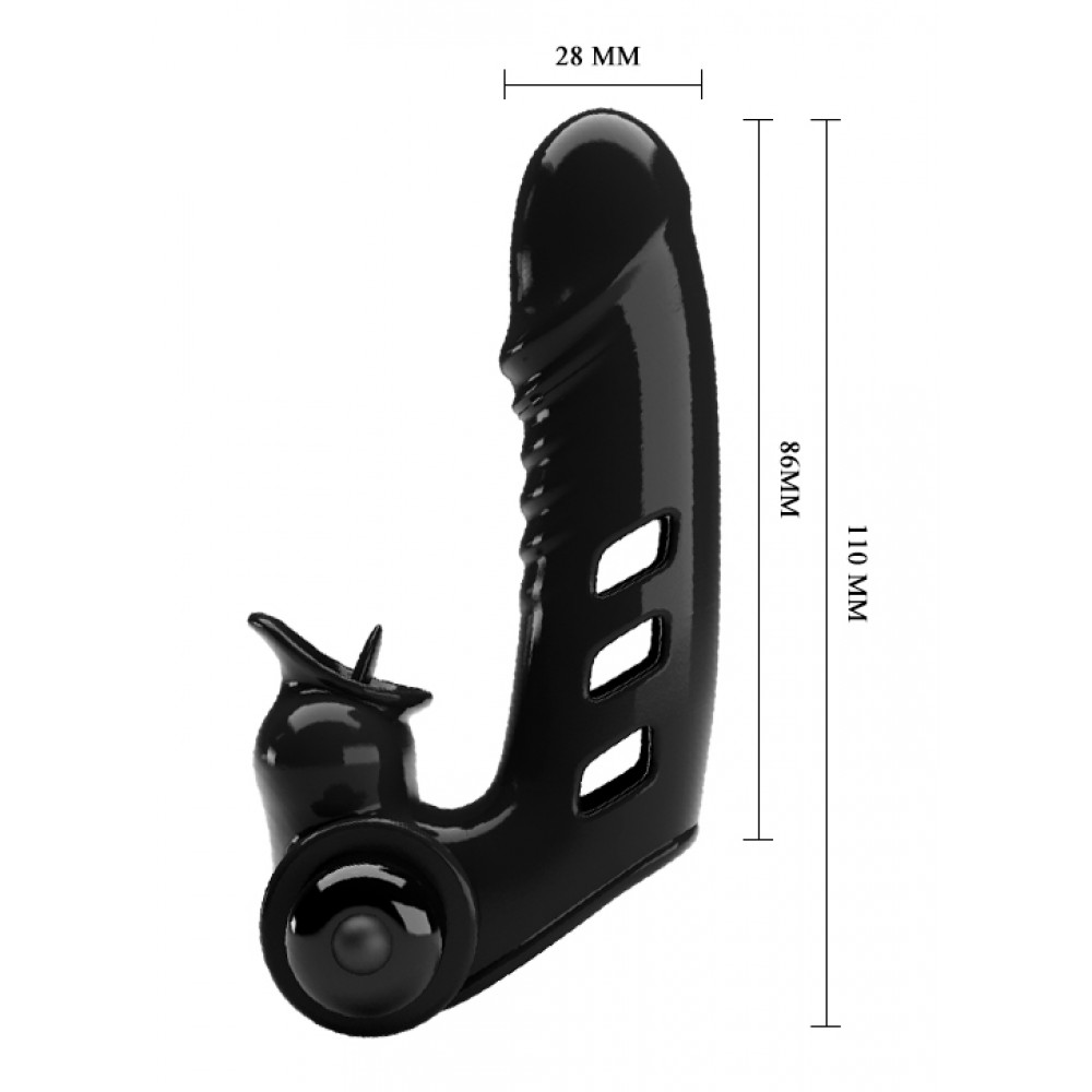 Різне - Кліторальний стимулятор на палець Pretty Love-Corbin Finger Black, BI - 014859 6