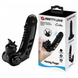 Кліторальний стимулятор на палець Pretty Love-Corbin Finger Black, BI - 014859