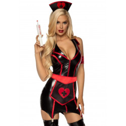 Костюм сексуальной медсестры XS Naughty Nurse Leg Avenue, 4 предмета