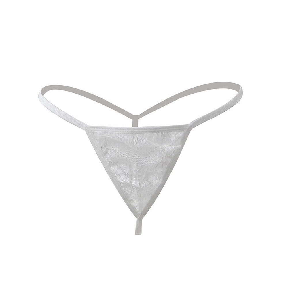 Різне - Мереживний халат Star Night з поясом та стрінгами, білий, XS-S 3